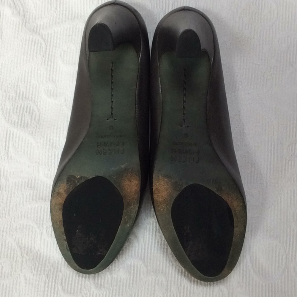 Eileen Fisher Pure II Metallic Leather Pumps 8 👠 - Picture 4 of 8